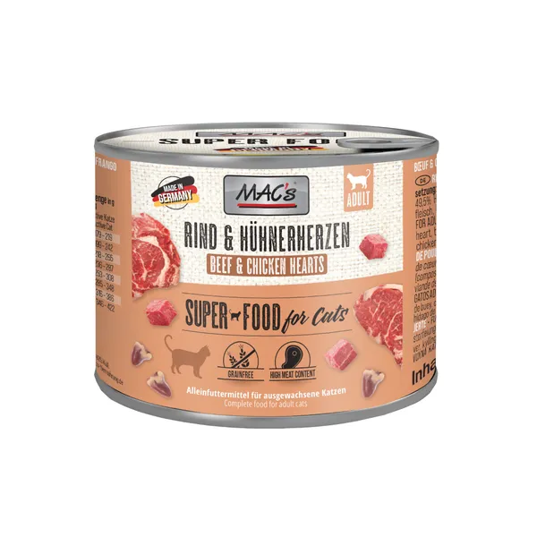 MAC's boeuf, coeur de poulet - Pâtée pour chat