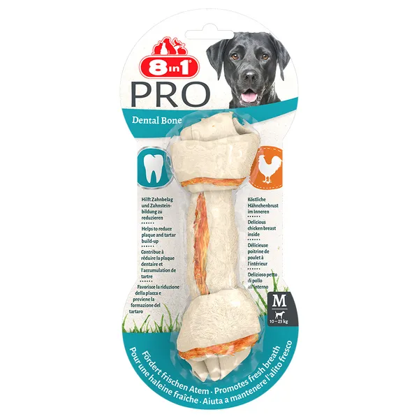 Pro Dental, poulet, os à mâcher taille M, 1 os - Friandises pour chien