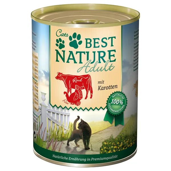 Best Nature Adult 6 x 400 g - bœuf, dinde, carottes