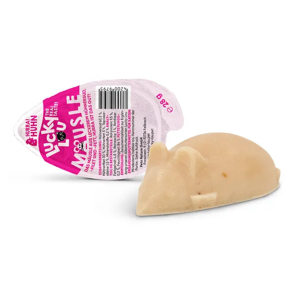 Paquet économique : 52x28g de friandises pour chats Lucky Lou au poulet