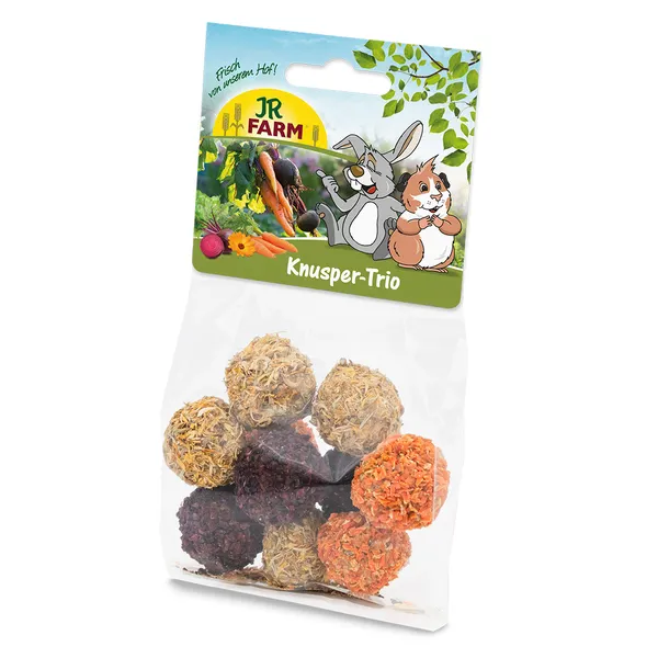 JR Knusper Trio 75 g, friandises pour petits animaux