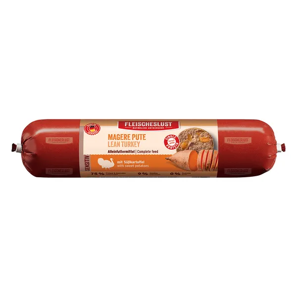 Lot Fleischeslust 12 x 800 g - Sensitive : dinde, patates douces