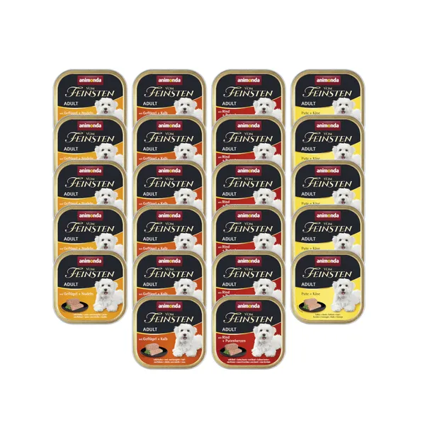 Lot animonda vom Feinsten Adult 44 x 150 g pour chien – lot mixte (4 variétés)
