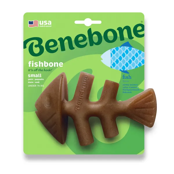 Benebone Fishbone Small env. L 15 x l 9 cm Jouet à mâcher pour chiens