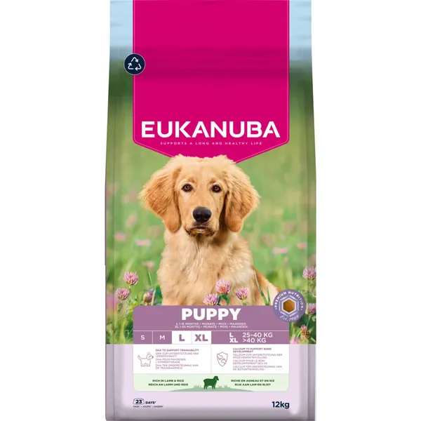2x12kg Eukanuba Premium Nutrition Puppy Large & Giant Breed agneau & riz nourriture sèche pour chiens