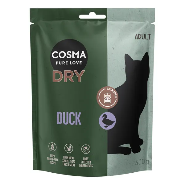 Cosma Croquettes extrudées au canard pour chat - 400 g