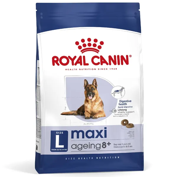 Lot Maxi Ageing 8+ croquettes + sachets Royal Canin - Nourriture pour chien