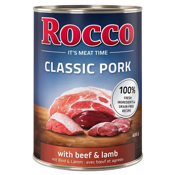 Rocco Classic Pork 6 x 400 g bœuf, agneau