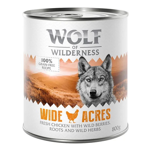 Wide Acres, poulet Wolf of Wilderness - Pâtée pour chien