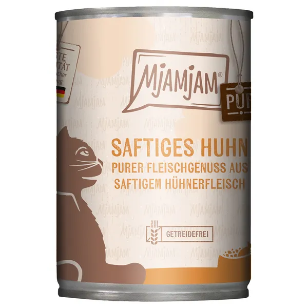 MjAMjAM Pur 6 x 400 g pour chat - pur poulet