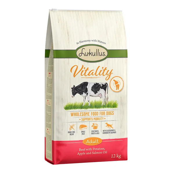 Lukullus Vitality Mobilité bœuf (sans céréales) pour chien - 12 kg