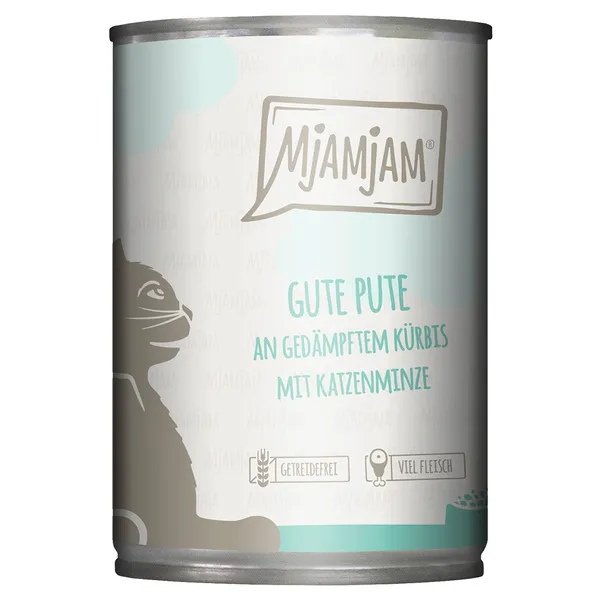 MjAMjAM bonne dinde à la courge cuite à la vapeur nourriture pour chat humide