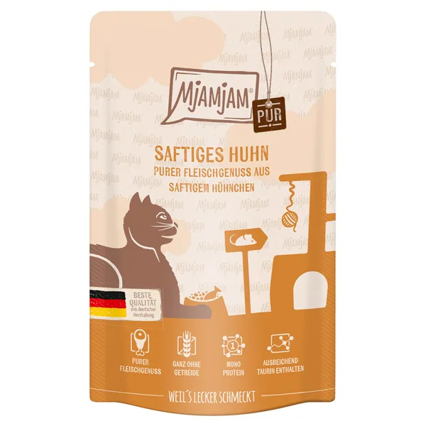 MjAMjAM sachet fraîcheur pure poulet juteux nourriture pour chat humide