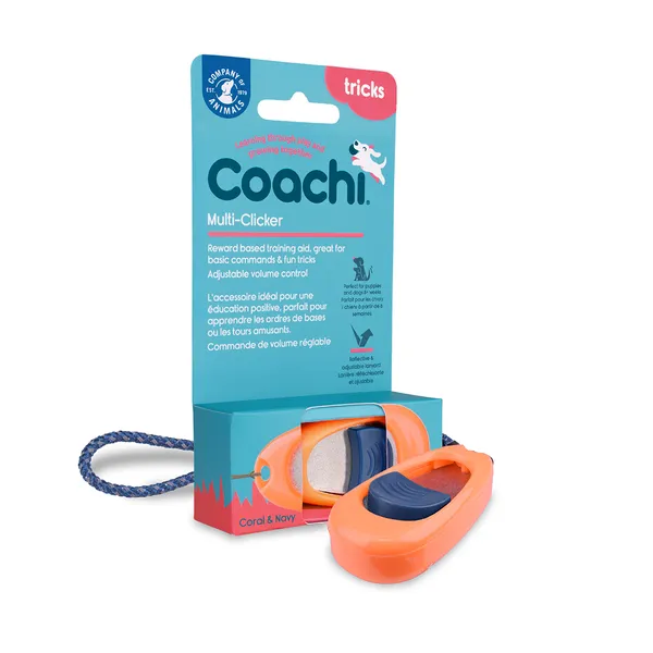Coachi Multi-Clicker pour chiens - coral