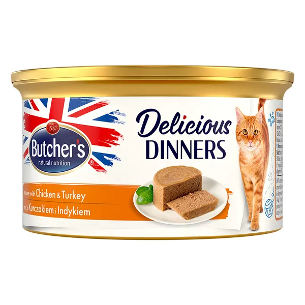 Lot Butcher's Delicious Dinners 48 x 85 g - poulet, dinde