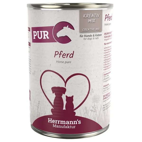 Lot Herrmann's Pure Viande Bio 24 x 400 g - cheval