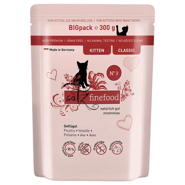 Lot catz finefood Kitten 24 x 300 g pour chaton - volaille