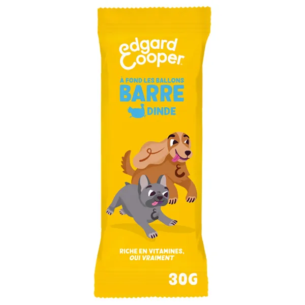 Barre énergétique Edgard & Cooper pour chien - dinde (30 g)
