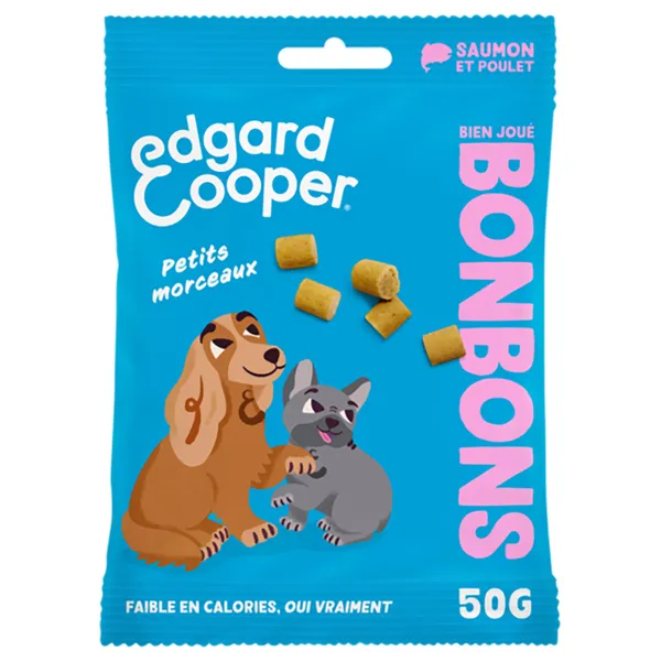 Friandises Edgard & Cooper Bonbons Petits morceaux pour chien - saumon, poulet (50 g)