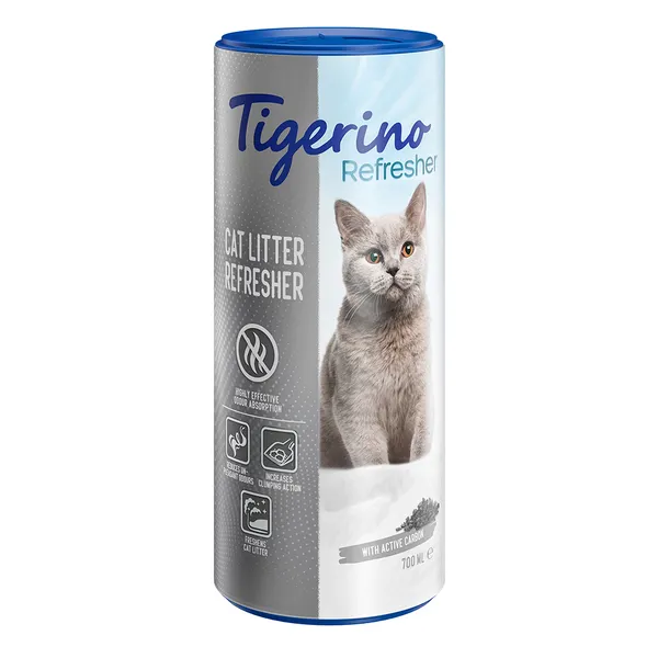 Tigerino Refresher Désodorisant pour litière, argile naturelle - 2 x 700 ml