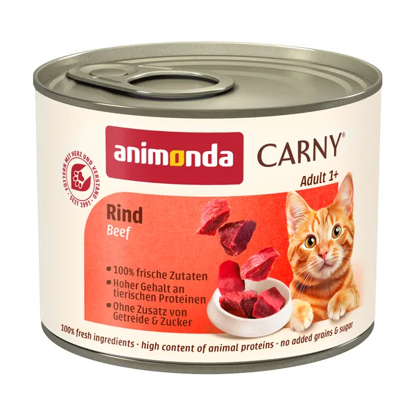 Pur bœuf Carny Adult Animonda pour chat + 1 boîte offerte !