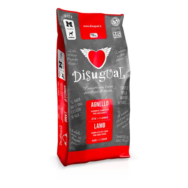 Disugual Medium Adult agneau pour chien – 2 x 12 kg