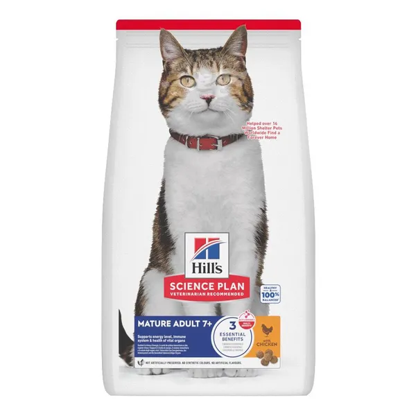 Mature Adult 7+ poulet Hill's Feline Croquettes pour chat