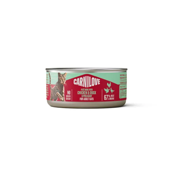 24x100g Carnilove Cat Paté poulet, canard et faisan nourriture humide pour chat