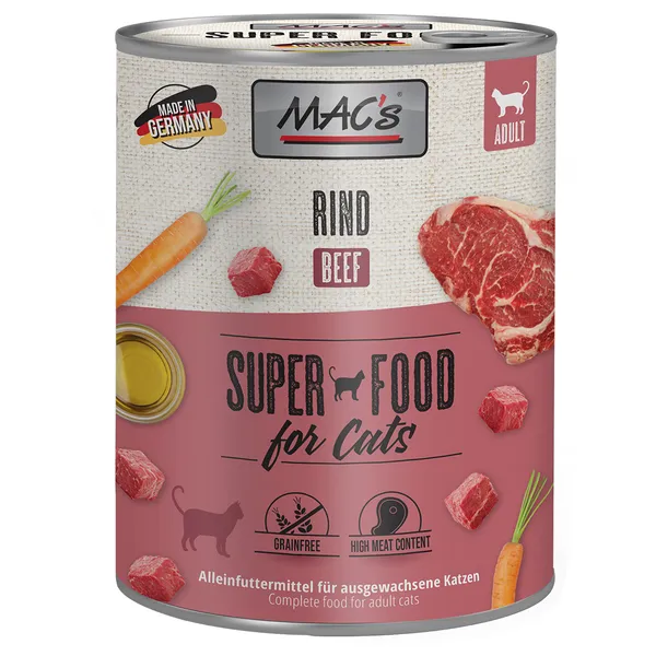 Lot MAC's 24 x 800 g pour chat - bœuf