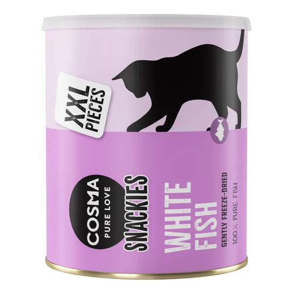 Maxi Tube Cosma Snackies XXL friandises lyophilisées poisson blanc - Friandises pour chat