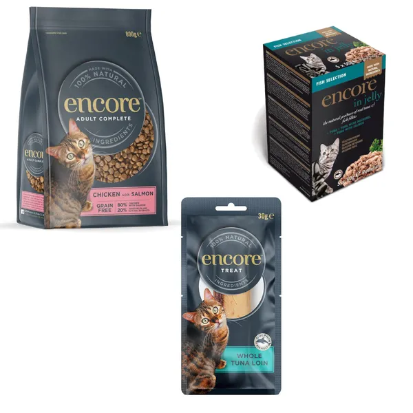 Encore poulet, saumon pour chat - 800 g