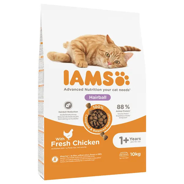 IAMS for Vitality Hairball Adult poulet - Croquettes pour chat