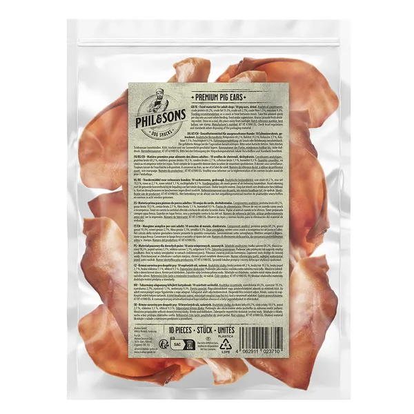 Phil & Sons Oreilles de porc Premium  - lot % : 3 x 10 friandises