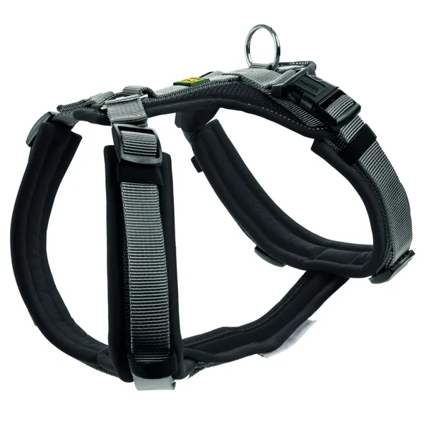 Harnais HUNTER Maldon, noir / gris tour de poitrail 47-69 cm x l 2 cm - pour chien