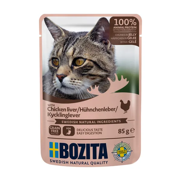 Bozita Bouchées en gelée foie de poulet - Pâtée pour chat