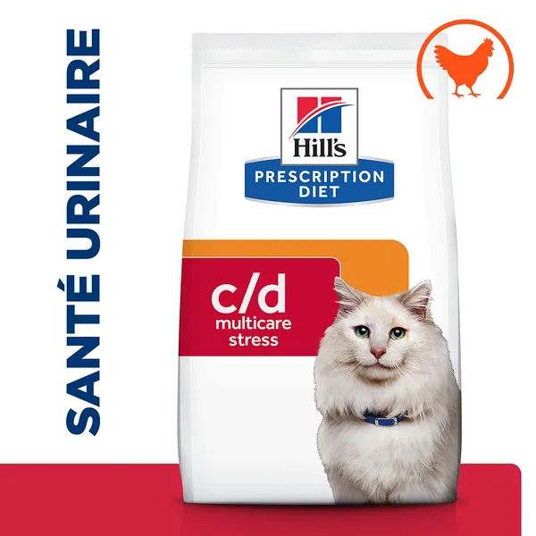 C/d Urinary Stress Urinary Care poulet Hill's Prescription Diet - Croquettes pour Chat