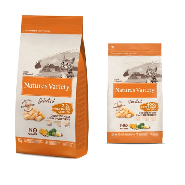 Nature's Variety Selected Kitten poulet élevé en plein air - Croquettes pour chat