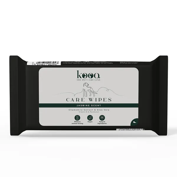 Lingettes nettoyantes kooa senteur jasmin - pour chien