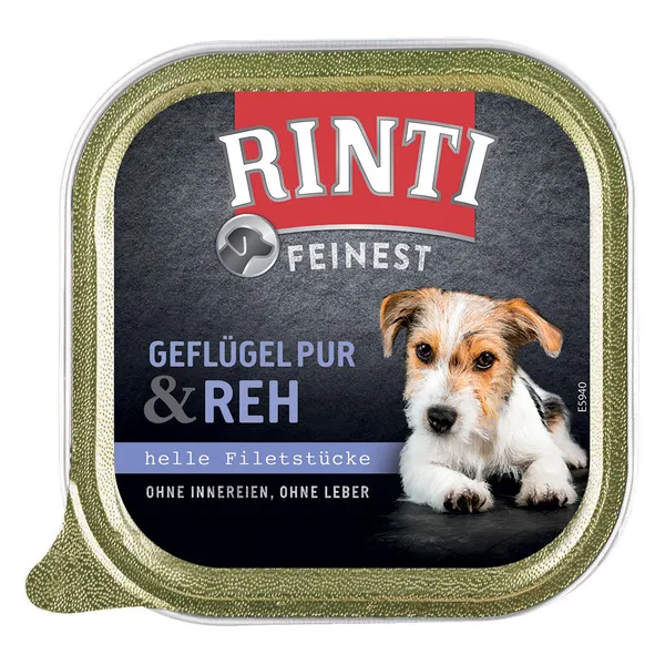 RINTI Feinest volaille, cerf - Pâtée pour chien