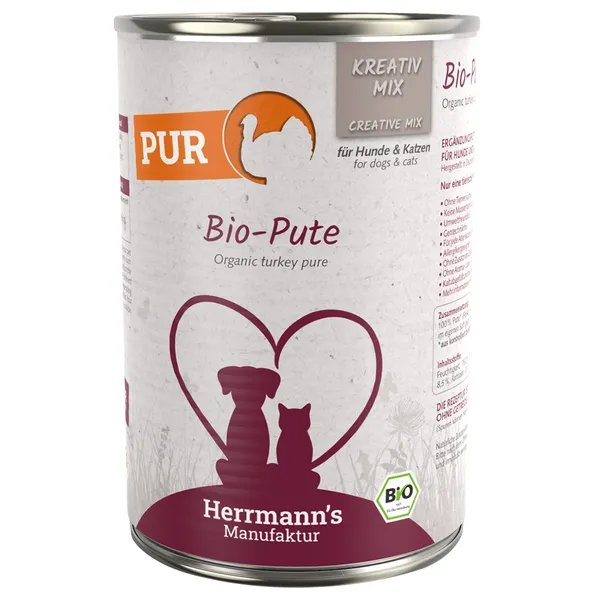 Lot Herrmann's Pure Viande Bio 24 x 400 g - dinde bio