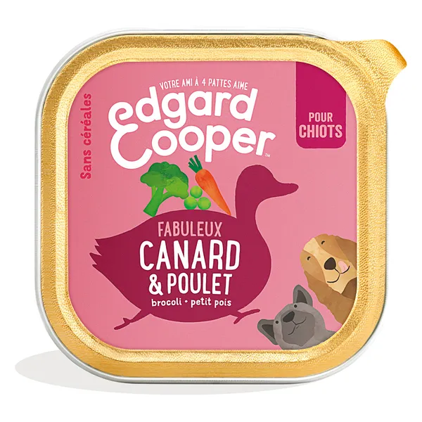 Edgard & Cooper, pâtée en barquettes pour chiot-Pâtée sans céréales Chiot