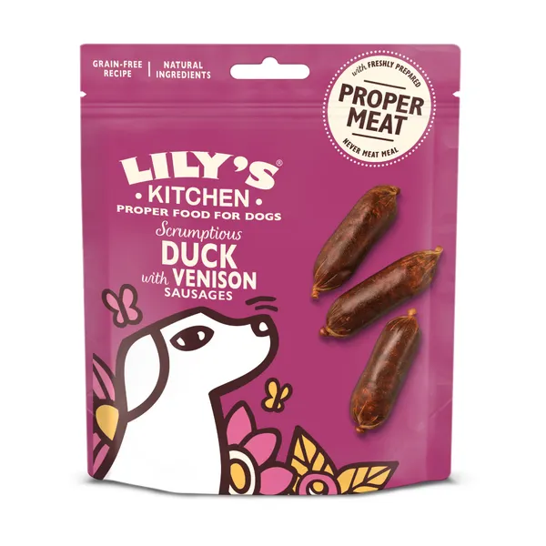 Lily’s Kitchen Mini saucisses canard, chevreuil - lot % : 3 x 70 g
