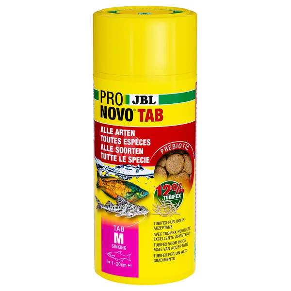 JBL Comprimés alimentaires PRONOVO pour tous les poissons d’aquarium M 250 ml