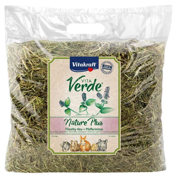 500 g Foin Timothy Vitakraft Vita Verde à la menthe poivrée, pour petits animaux