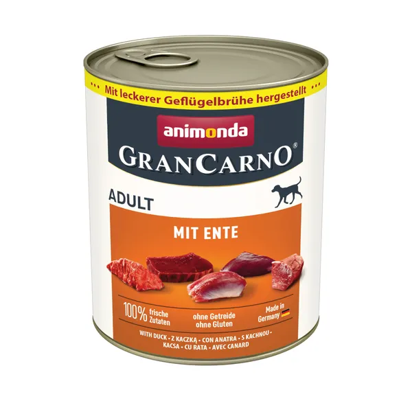 Lot animonda GranCarno Original 12 x 800 g pour chien - canard