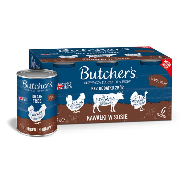 Butcher's Original sans céréales 24 x 400 g pour chien - paquet mixte (3 variétés)