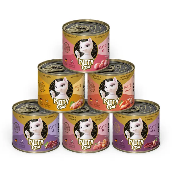 Kitty Cat Adult 6 x 200 g pour chat - lot mixte II (6 variétés)
