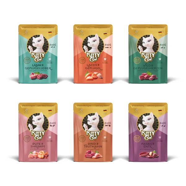 Lot économique 24x85 g lot mixte III pâtée Kitty Cat, nourriture humide pour chats