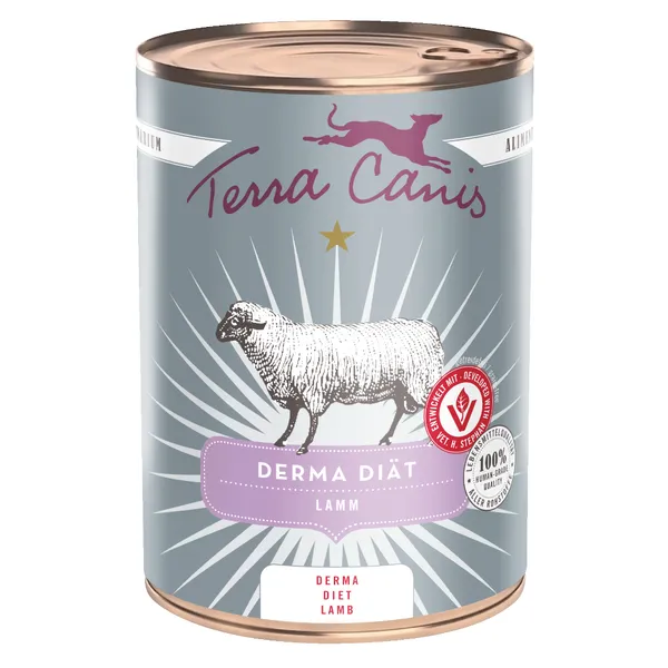 6x400g Agneau Terra Canis Derma nourriture pour chien humide