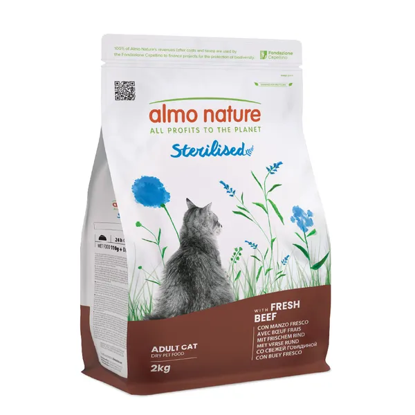 Sterilised Boeuf/riz Almo Nature Croquettes pour chat